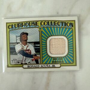 Topps Heritage Clubhouse Collection Card Ronald Acuna Jr 2021